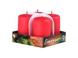 Svíčka advent 4ks červená 38x60/30421 | Svíčky, svícny a lampové oleje